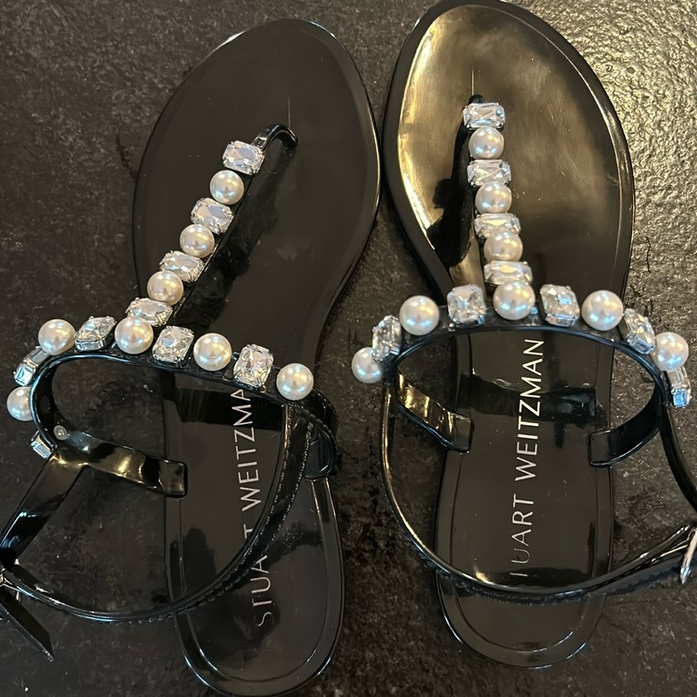 stuart wiseman pearl and crystal thongs